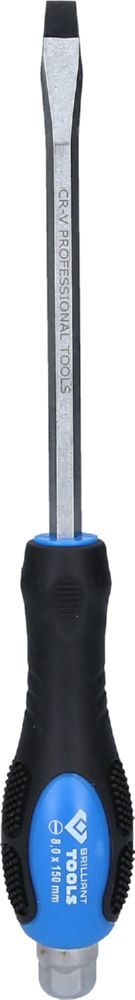 Brilliant Tools Schraubendreher Schlitz mit Schlagkappe 8,0 mm x 150 mm Produktbild Brilliant Tools Schraubendreher Schlitz mit Schlagkappe 8,0 mm x 150 mm