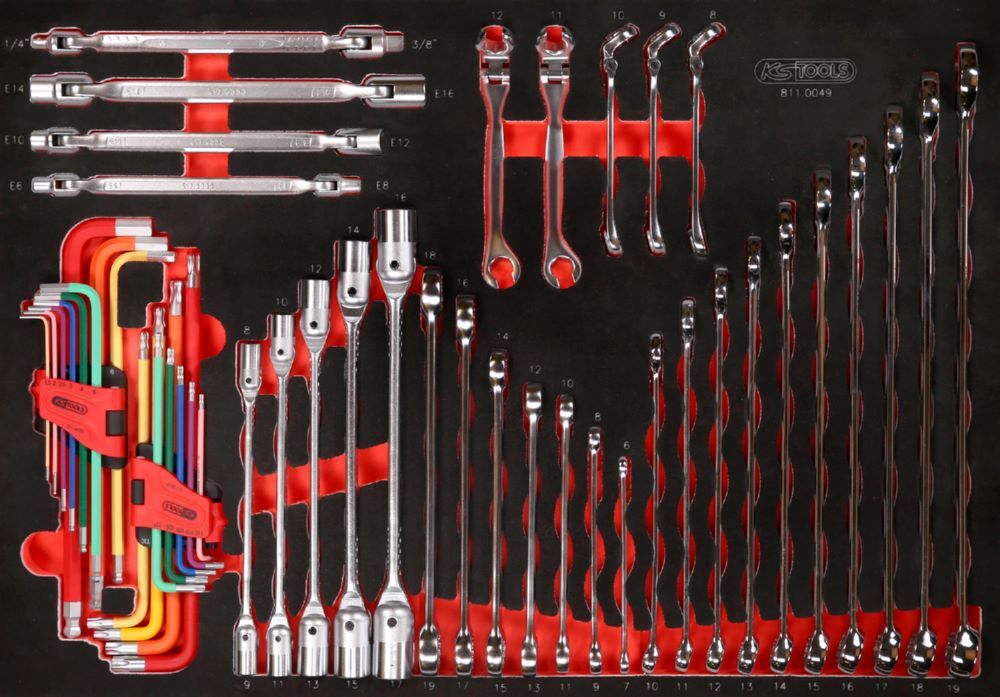 Produktbild KS Tools Schraubenschlüssel Satz Einlage M 49 teilig