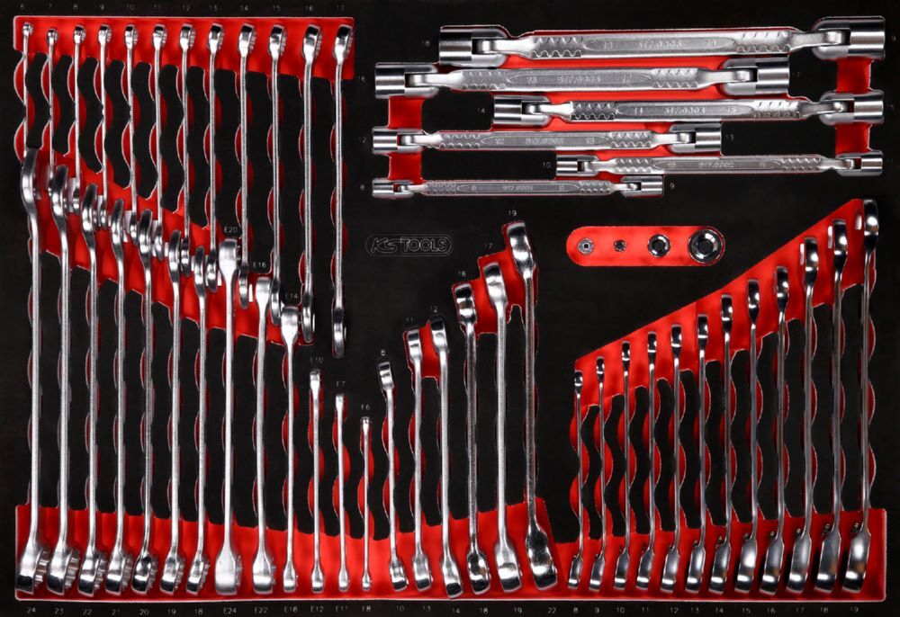 Produktbild KS Tools Schraubenschlüssel Satz Einlagegröße M 53 teilig