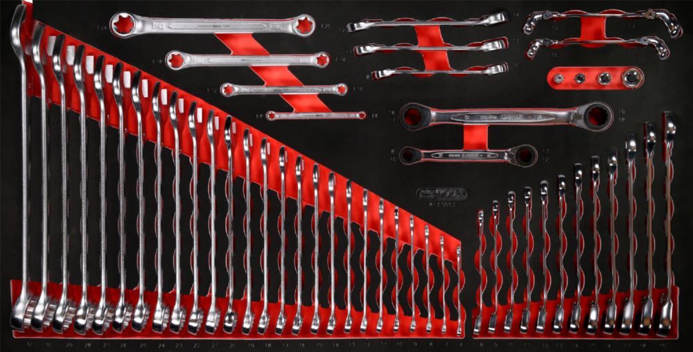 Produktbild KS Tools Schraubenschlüssel Satz Einlagengröße L 53 teilig