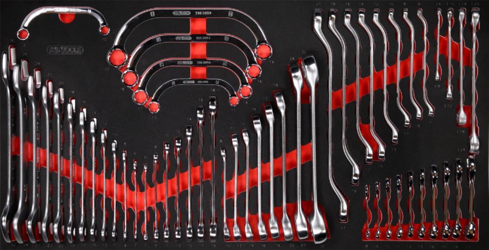 Produktbild KS Tools Schraubenschlüssel Satz 1.1/3 Systemeinlage 54 teilig