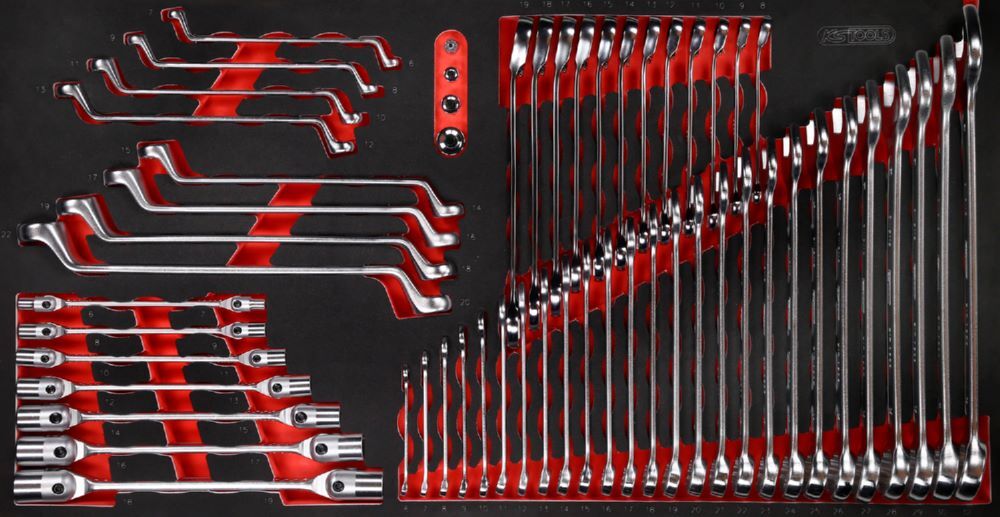 Produktbild KS Tools Schraubenschlüssel Satz 1.1/3 Systemeinage 57 teilig