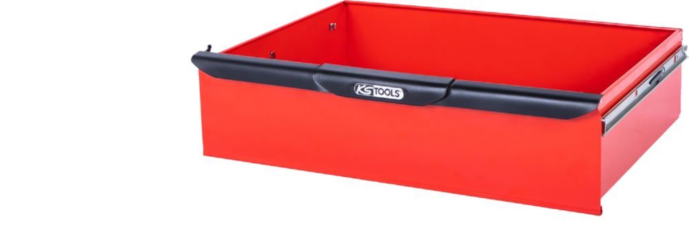 Produktbild KS Tools Schublade mit Vollauszug und Schrauben für Werkstattwagen rot schwarz