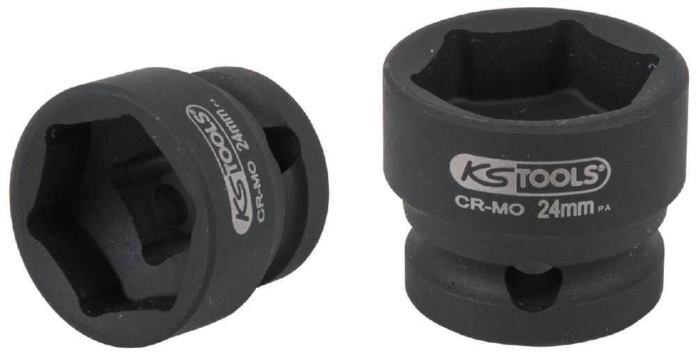 KS Tools 1/2 Zoll Sechskant-Kraft-Stecknuss extra kurz Schlüsselweite 24,0 mm Produktbild KS Tools 1/2 Zoll Sechskant-Kraft-Stecknuss extra kurz Schlüsselweite 24,0 mm