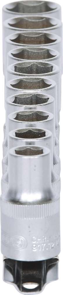 Produktbild KS Tools 1/2 Zoll Sechskant-Stecknuss-Satz lang 10 Teile 10-19 mm bild 2