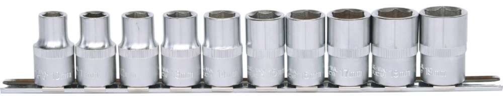Produktbild KS Tools 1/2 Zoll Sechskant-Stecknuss-Satz lang 10 Teile 10-19 mm bild 3