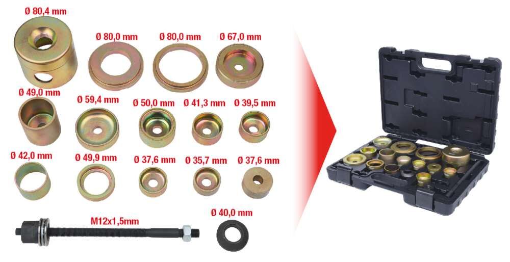 KS Tools Silentlagerwerkzeug Satz für VAG Hinterachse 18 Teile Produktbild KS Tools Silentlagerwerkzeug Satz für VAG Hinterachse 18 Teile bild 9
