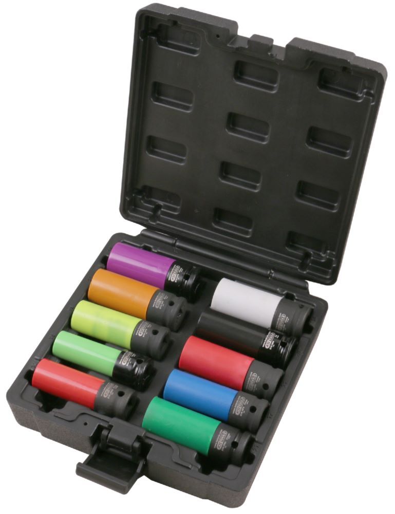 Produktbild 1/2" Spezial-Alu-Felgen Kraft-Stecknuss-Satz, 10-tlg bild 7