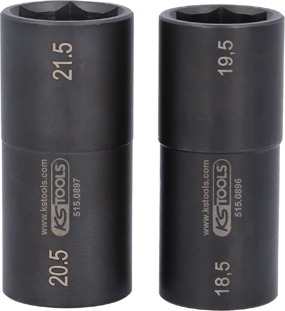 Produktbild KS Tools 1/2 Zoll Spezial Alu Felgen Kraft Stecknuss Satz für Ford 2 Teile