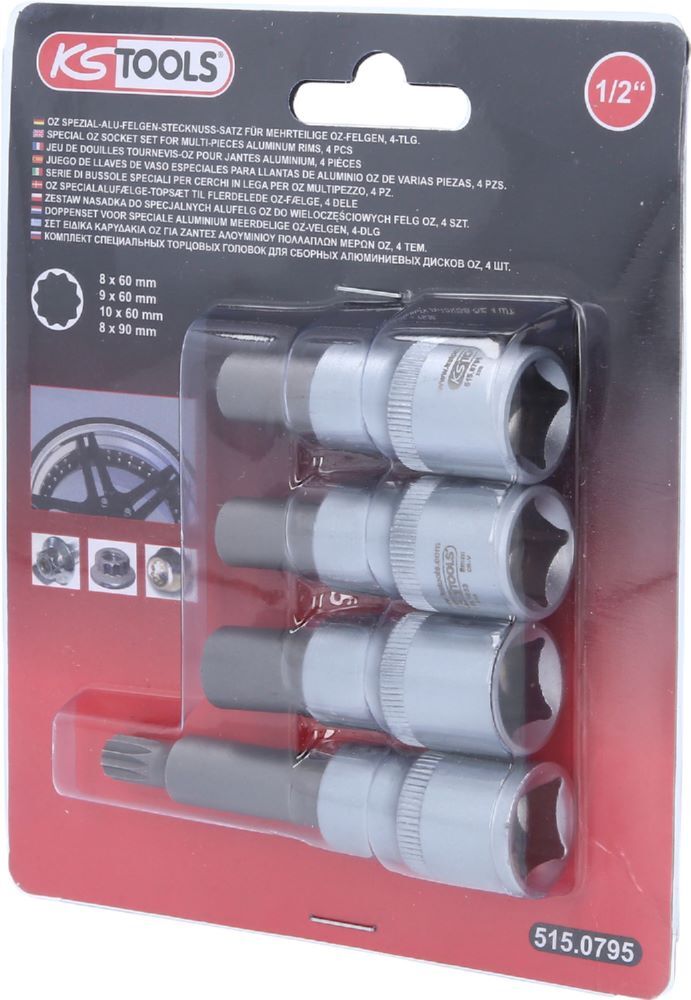 Produktbild OZ Spezial-Alu-Felgen-Stecknuss-Satz für mehrteilige OZ-Felgen, 4-tlg bild 3