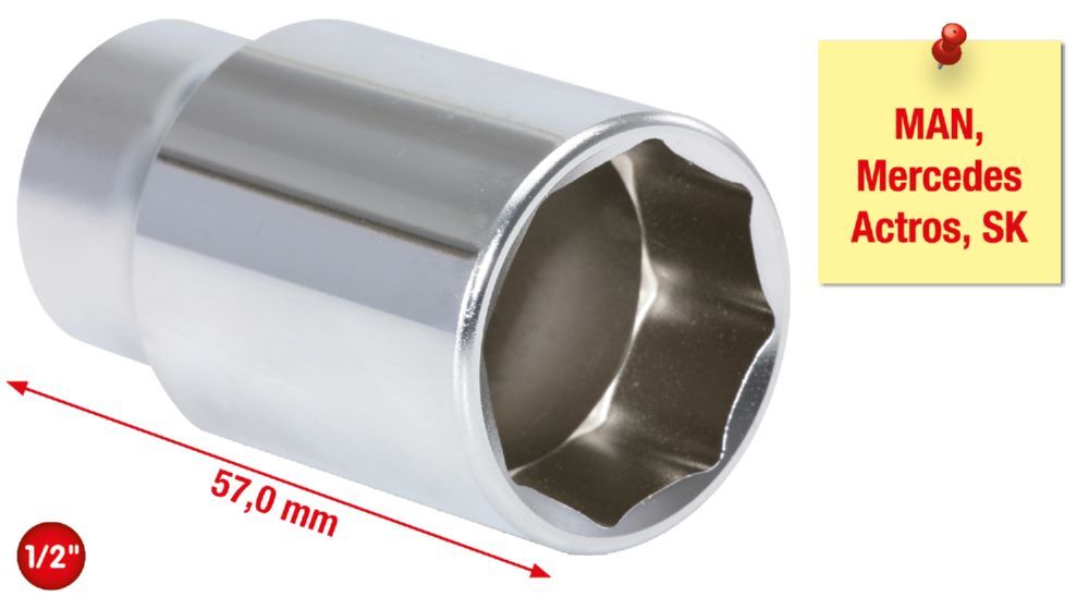 Produktbild 1/2" Spezial-Stecknuss für 8-kant Schrauben, 27mm bild 2