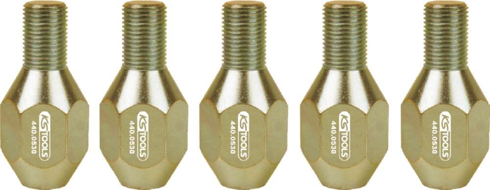 KS Tools Spezialmuttern Satz M16 x 1,5 5 Teile Produktbild KS Tools Spezialmuttern Satz M16 x 1,5 5 Teile bild 2