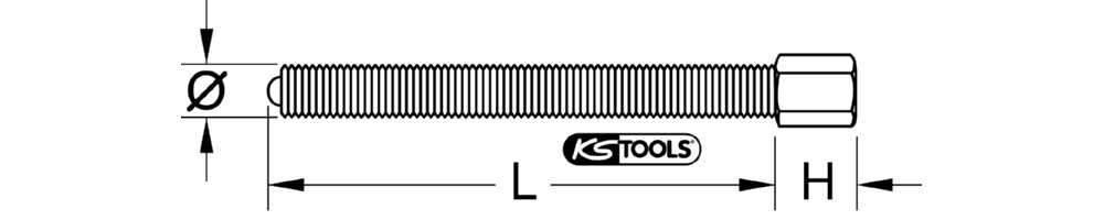 KS Tools Spindel 17mm M14x1,5x130mm KS Tools Spindel 17mm M14x1,5x130mm