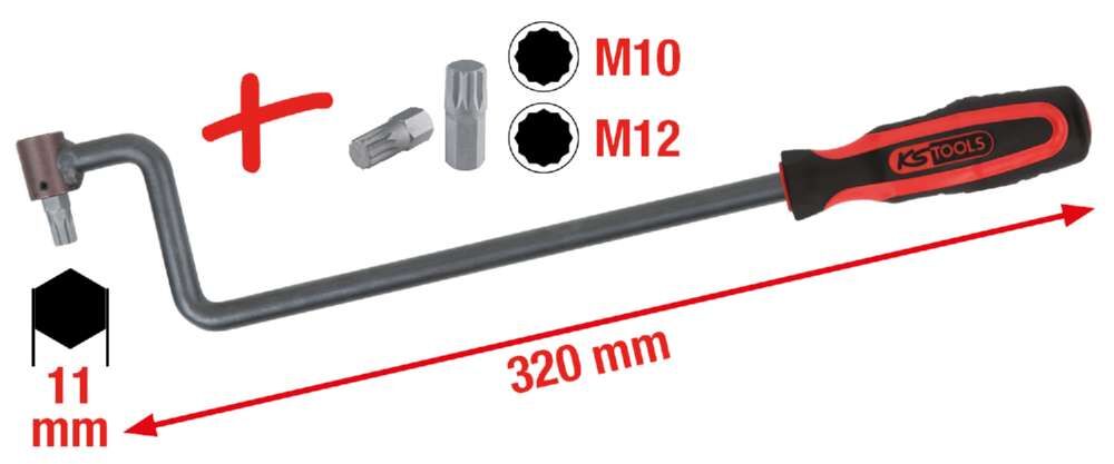 KS Tools Spureinstellschlüssel für Mercedes 3 Teile KS Tools Spureinstellschlüssel für Mercedes 3 Teile