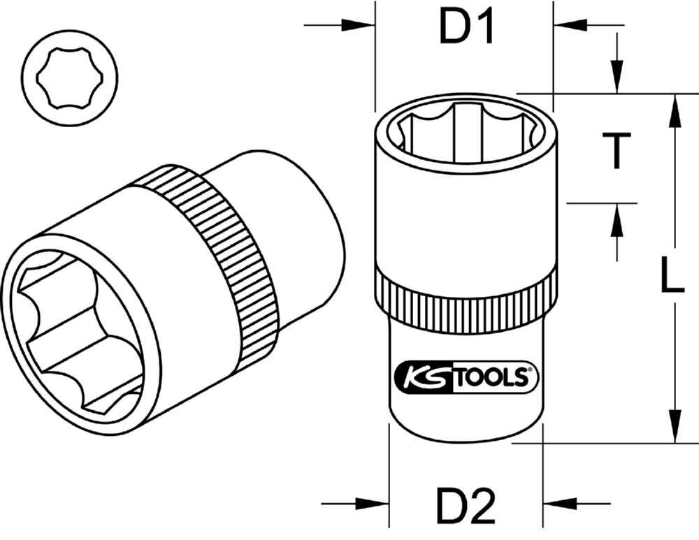 KS Tools 1/2 Zoll Stecknuss Schlüsselweite 17 mm Produktbild KS Tools 1/2 Zoll Stecknuss Schlüsselweite 17 mm bild 10