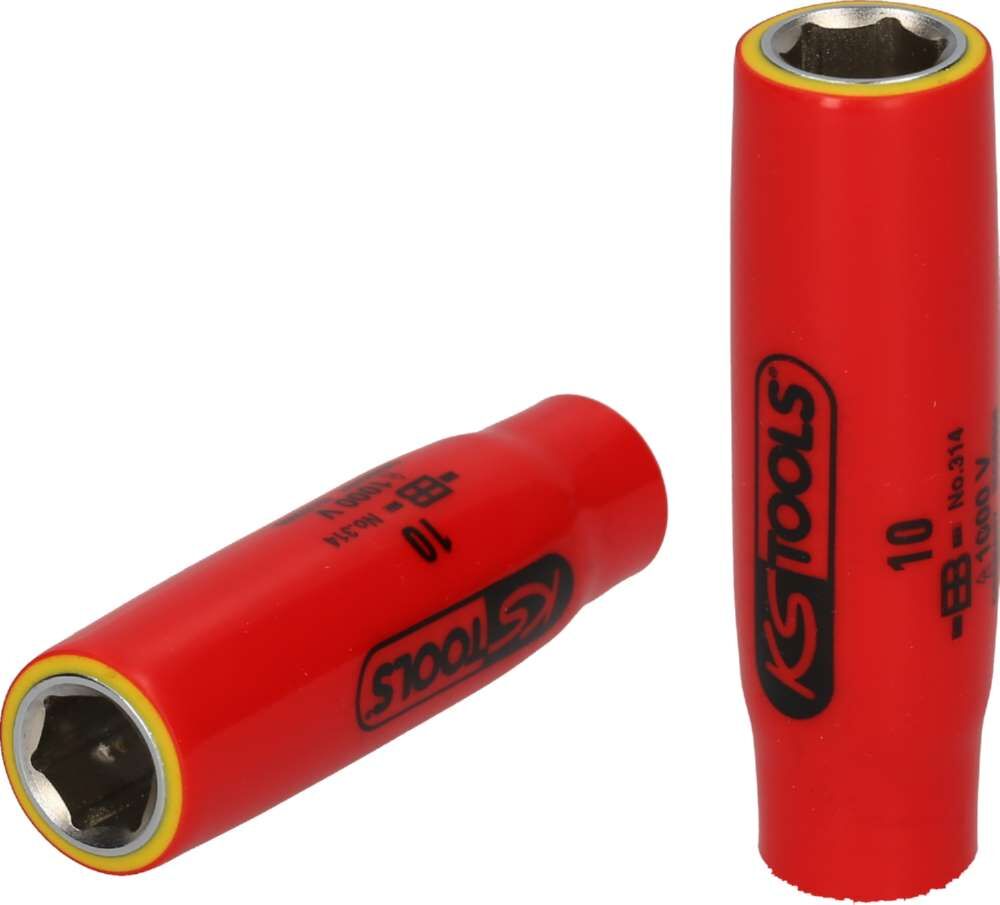 KS Tools 1/4 Zoll Stecknuss mit Schutzisolierung Schlüsselweite 4 mm lang Produktbild KS Tools 1/4 Zoll Stecknuss mit Schutzisolierung Schlüsselweite 4 mm lang