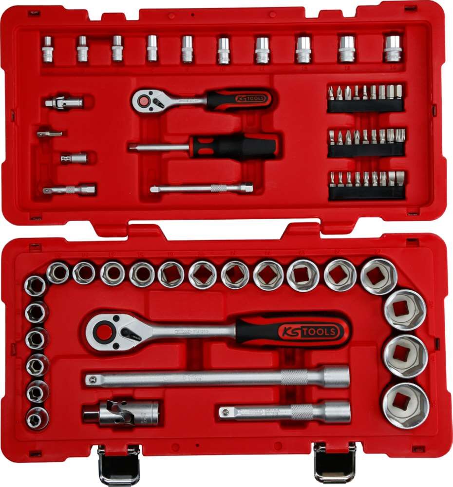 KS Tools 1/4 Zoll + 1/2 Zoll Steckschlüssel-Satz 68 Teile Produktbild KS Tools 1/4 Zoll + 1/2 Zoll Steckschlüssel-Satz 68 Teile bild 3