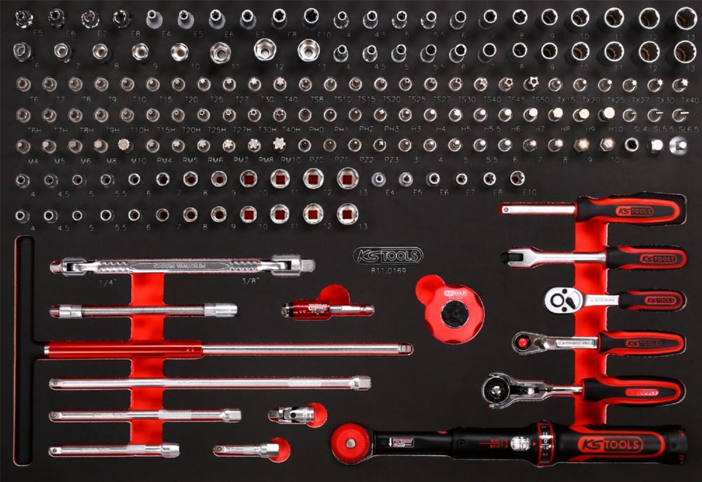 Produktbild KS Tools Steckschlüssel Satz Einlagengröße M 169 teilig