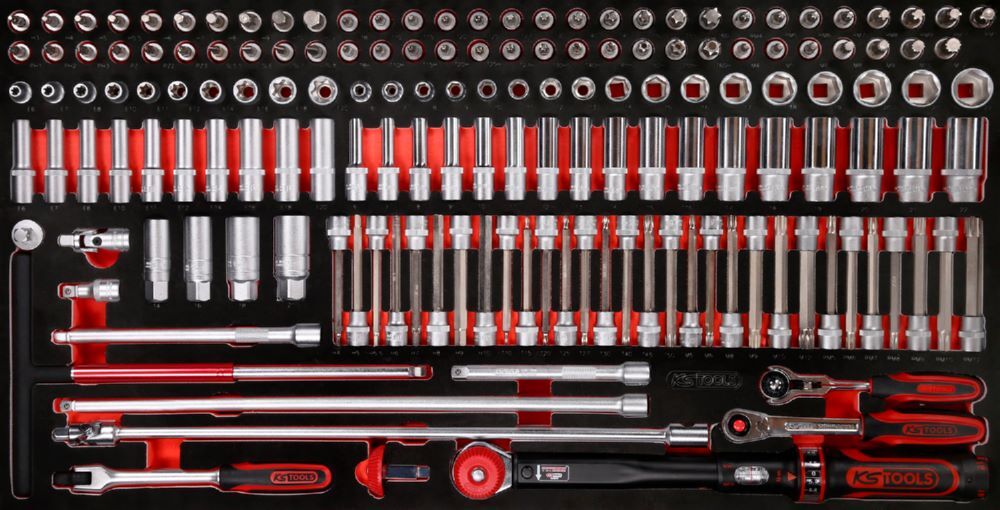 Produktbild KS Tools Steckschlüssel Satz 3/8 Zoll Einlagengröße L 165 teilig