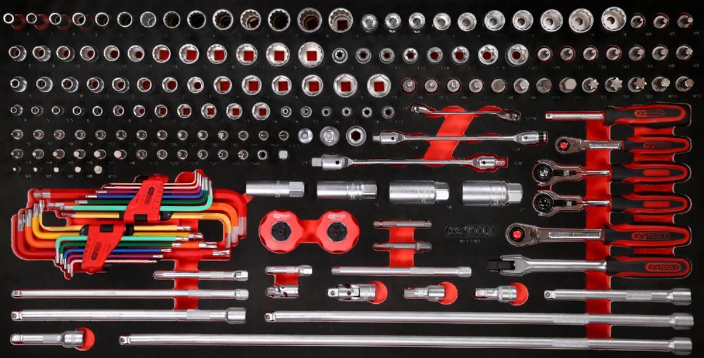 Produktbild KS Tools Steckschlüssel 1/4 und 3/8 Zoll Satz 183 teilig