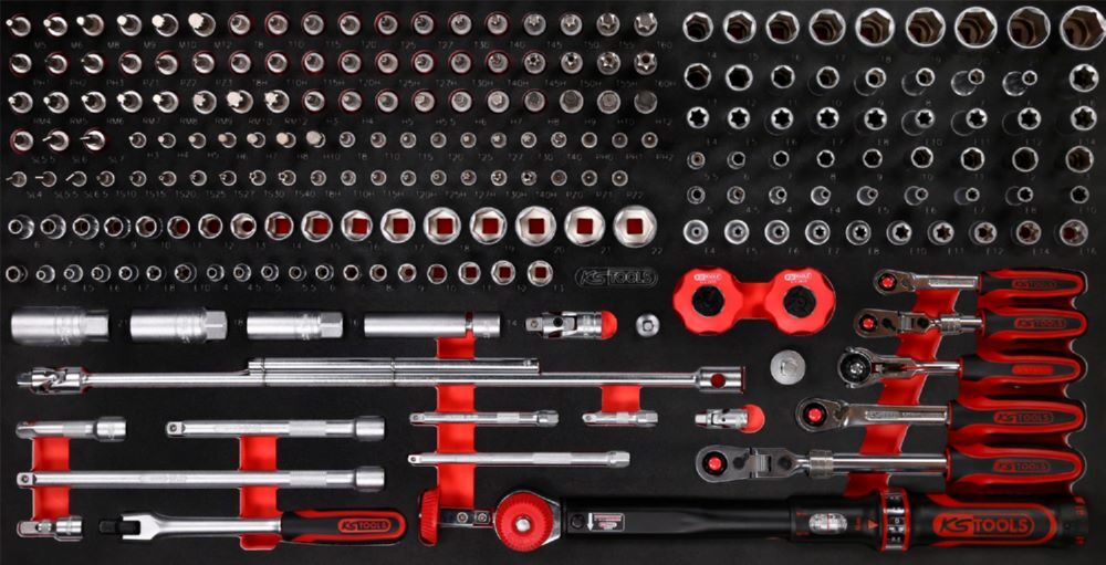 Produktbild KS Tools Steckschlüssel Satz 1/4 und 3/8 Zoll 213 teilig