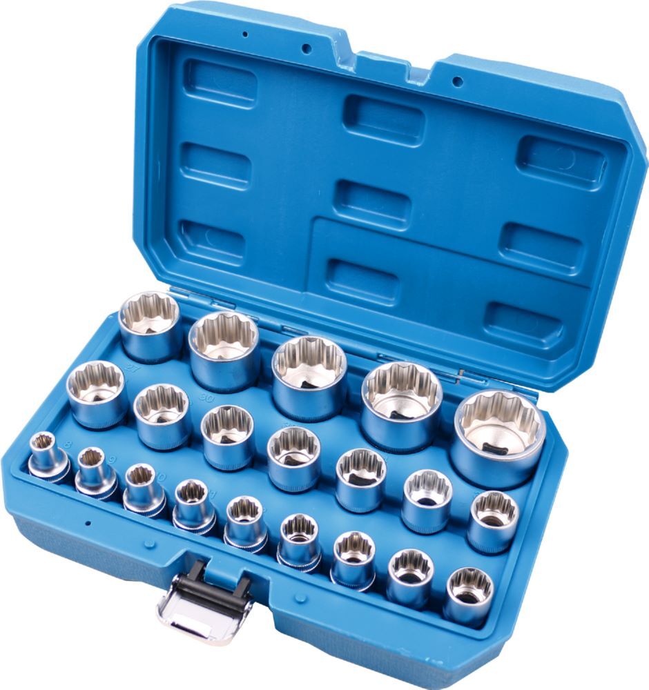 Brilliant Tools Steckschlüssel Satz 1/2 Zoll Zwölfkant kurz 21 Teile 8 bis 36 mm Produktbild Brilliant Tools Steckschlüssel Satz 1/2 Zoll Zwölfkant kurz 21 Teile 8 bis 36 mm