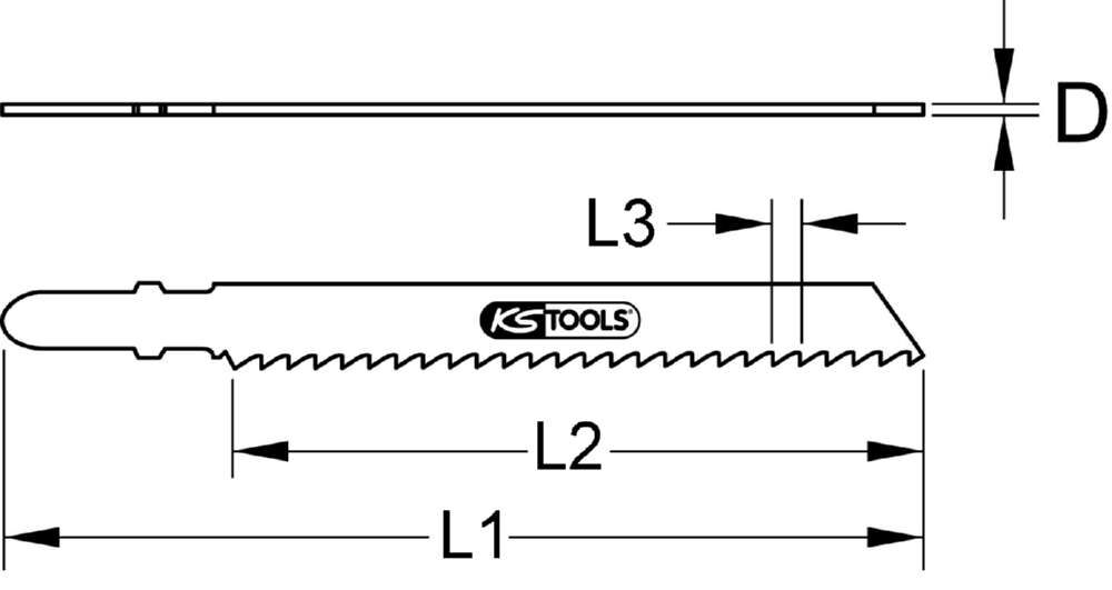 KS Tools Stichsägeblatt HSS Länge 75mm Zahnabstand 0,9mm T118A 5er Pack KS Tools Stichsägeblatt HSS Länge 75mm Zahnabstand 0,9mm T118A 5er Pack