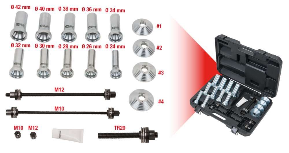 KS Tools Stufen Druckhülsen Satz 22 Teile Produktbild KS Tools Stufen Druckhülsen Satz 22 Teile bild 6