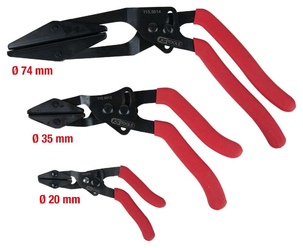KS Tools Schlauchabklemm Zangensat stufenlos abgewinkelt 3 Teile Produktbild KS Tools Schlauchabklemm Zangensat stufenlos abgewinkelt 3 Teile