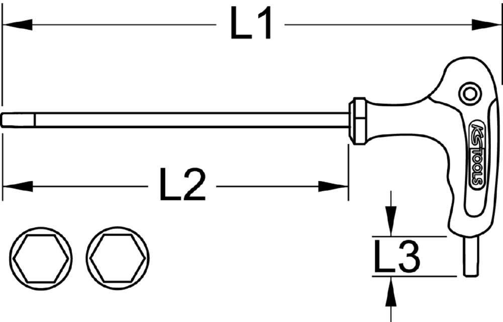 KS Tools Innensechskantschlüssel mit T-Griff 7/32 Zoll Produktbild KS Tools Innensechskantschlüssel mit T-Griff 7/32 Zoll bild 2