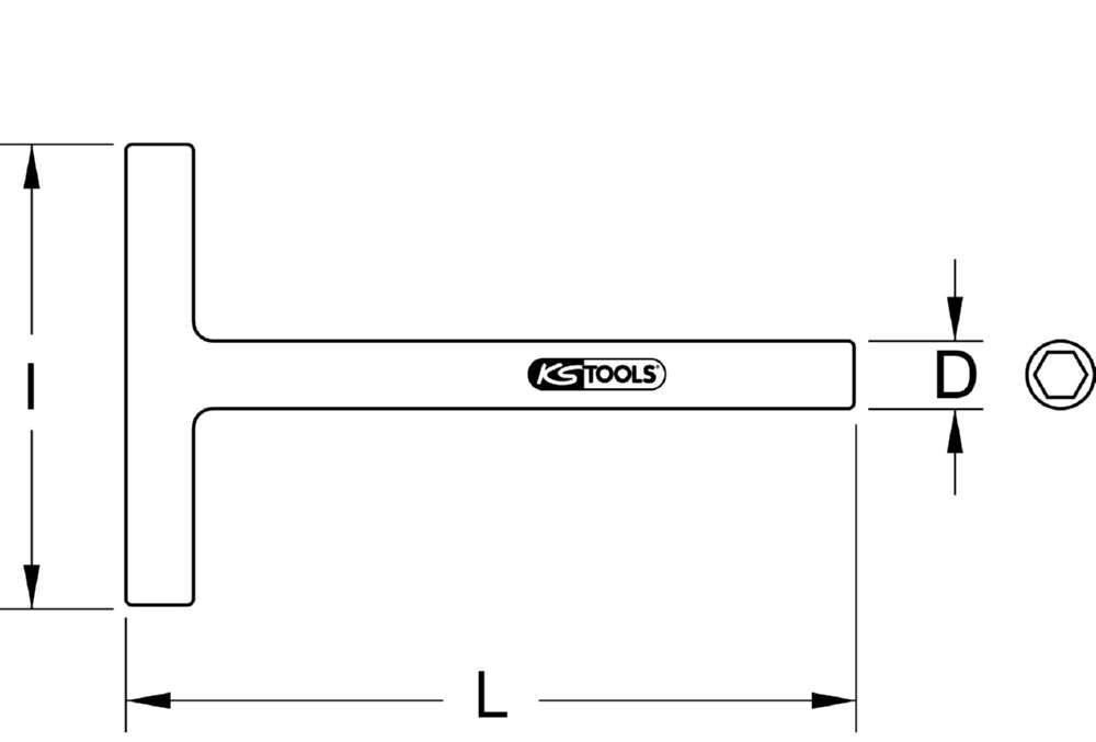 Produktbild KS Tools T-Griff-Steckschlüssel mit Schutzisolierung Schlüsselweite 8 mm bild 2