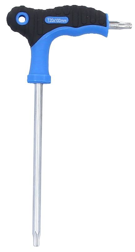 Brilliant Tools Winkelstiftschlüssel Torx mit Stirnlochbohrung T20 x 100 mm T Griff Produktbild Brilliant Tools Winkelstiftschlüssel Torx mit Stirnlochbohrung T20 x 100 mm T Griff