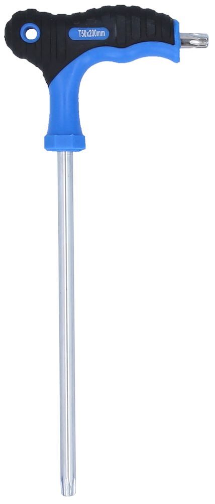 Brilliant Tools Winkelstiftschlüssel Torx mit Stirnlochbohrung T50 x 200 mm T Griff Produktbild Brilliant Tools Winkelstiftschlüssel Torx mit Stirnlochbohrung T50 x 200 mm T Griff