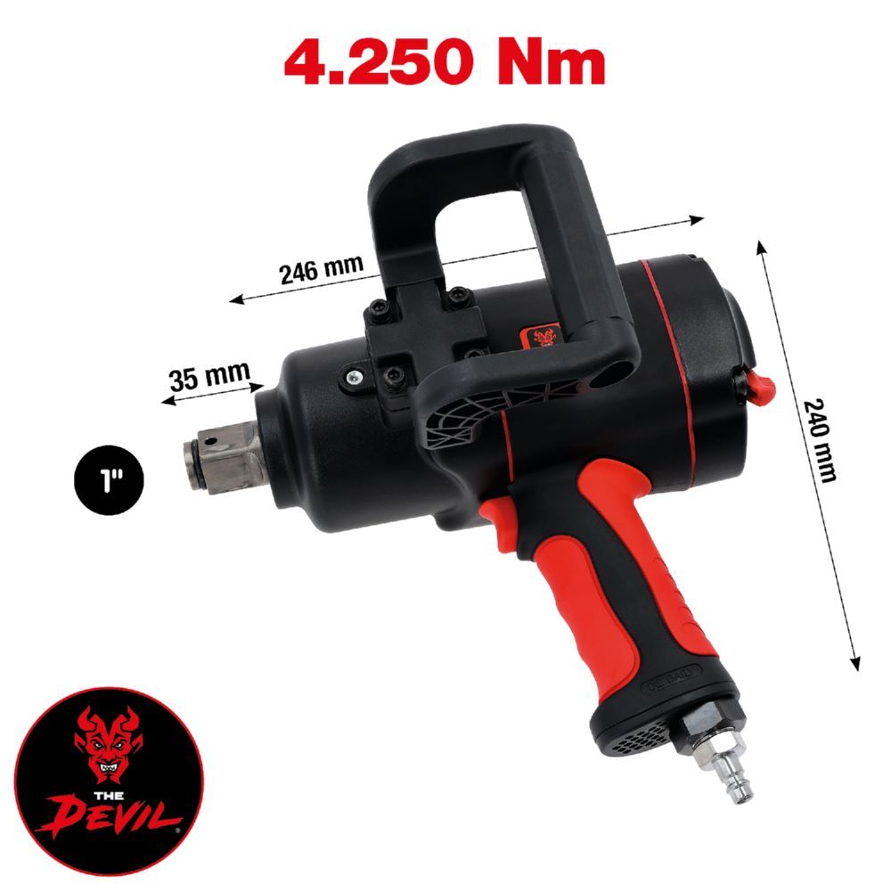 Produktbild 1" THE DEVIL Hochleistungs-Druckluft-Schlagschrauber, 4250Nm bild 2