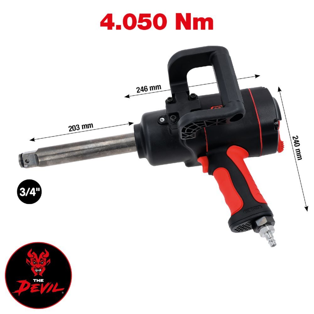 Produktbild 3/4" THE DEVIL Hochleistungs-Druckluft-Schlagschrauber, 4050Nm, 443 mm bild 2