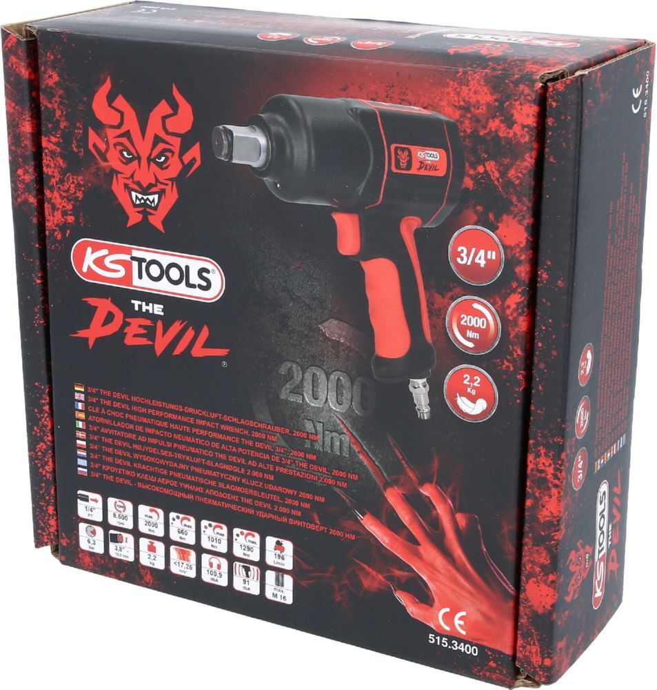 Produktbild 3/4" THE DEVIL Hochleistungs-Druckluft-Schlagschrauber, 2000Nm bild 4