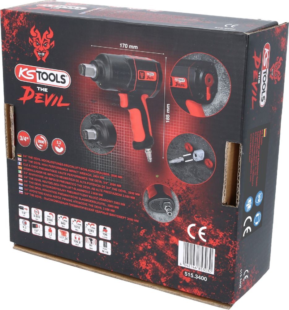 Produktbild 3/4" THE DEVIL Hochleistungs-Druckluft-Schlagschrauber, 2000Nm bild 5
