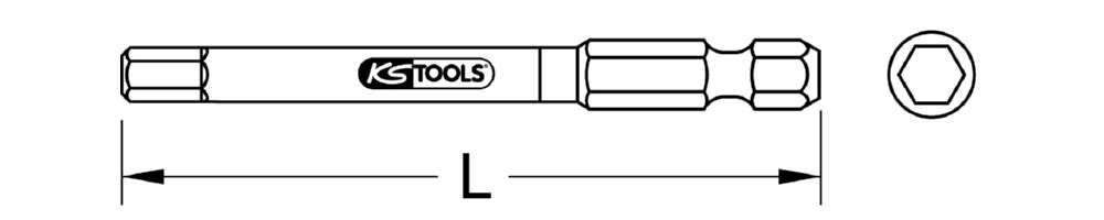 KS Tools 1/4 Zoll TORSIONpower Bit Innensechskant Länge 75mm Profilgröße 3mm Produktbild KS Tools 1/4 Zoll TORSIONpower Bit Innensechskant Länge 75mm Profilgröße 3mm bild 2