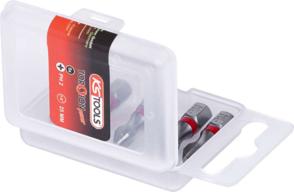 KS Tools 1/4 Zoll TORSIONpower Bit Länge 25mm PH2 im 5er Pack Produktbild KS Tools 1/4 Zoll TORSIONpower Bit Länge 25mm PH2 im 5er Pack bild 5