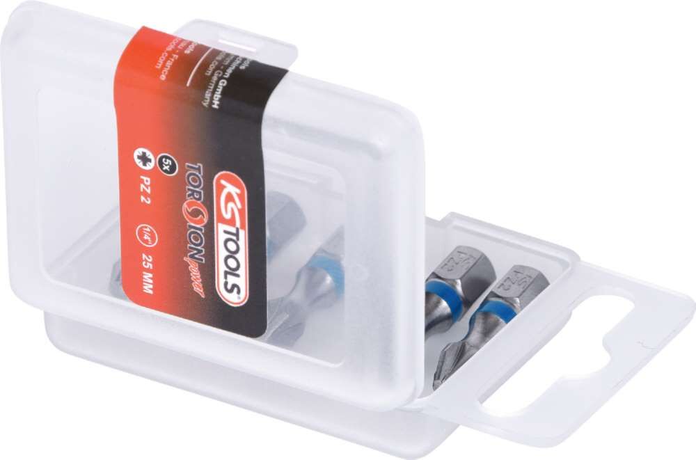 KS Tools 1/4 Zoll TORSIONpower Bit Länge 25mm PZ2 im 5er Pack Produktbild KS Tools 1/4 Zoll TORSIONpower Bit Länge 25mm PZ2 im 5er Pack bild 5