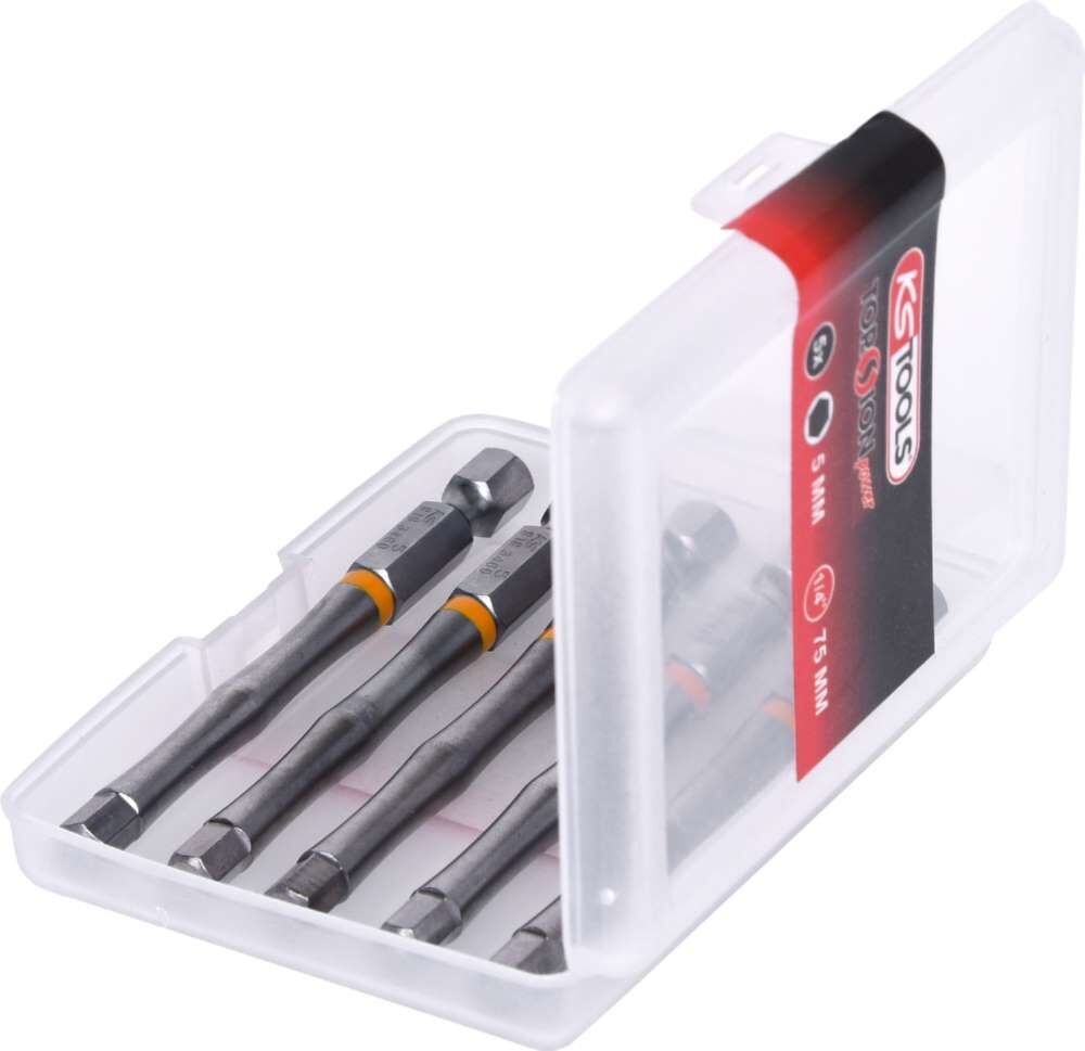 KS Tools 1/4 Zoll TORSIONpower Bit Innensechskant Länge 75mm Profil 5mm 5er Pack Produktbild KS Tools 1/4 Zoll TORSIONpower Bit Innensechskant Länge 75mm Profil 5mm 5er Pack bild 3