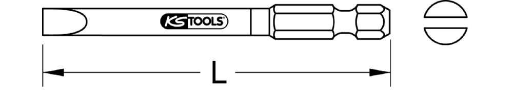 KS Tools 1/4 Zoll TORSIONpower Bit Schlitz Länge 75mm Klingenbreite 3mm Produktbild KS Tools 1/4 Zoll TORSIONpower Bit Schlitz Länge 75mm Klingenbreite 3mm bild 2