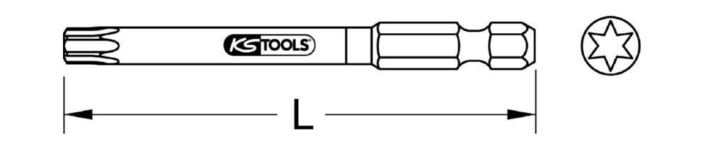 KS Tools 1/4 Zoll TORSIONpower Bit Torx Länge 75mm T10 Produktbild KS Tools 1/4 Zoll TORSIONpower Bit Torx Länge 75mm T10 bild 2