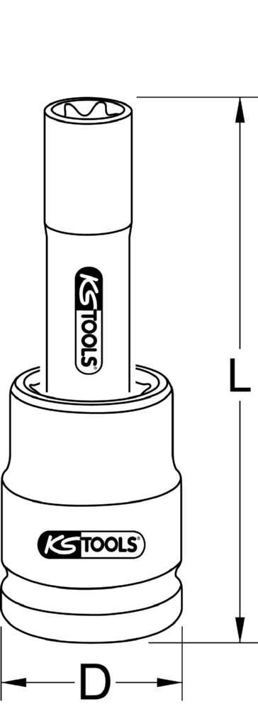 KS Tools 3/4 Zoll Torx-E-Kraft-Stecknuss lang Profilgrösse E20 Produktbild KS Tools 3/4 Zoll Torx-E-Kraft-Stecknuss lang Profilgrösse E20 bild 2