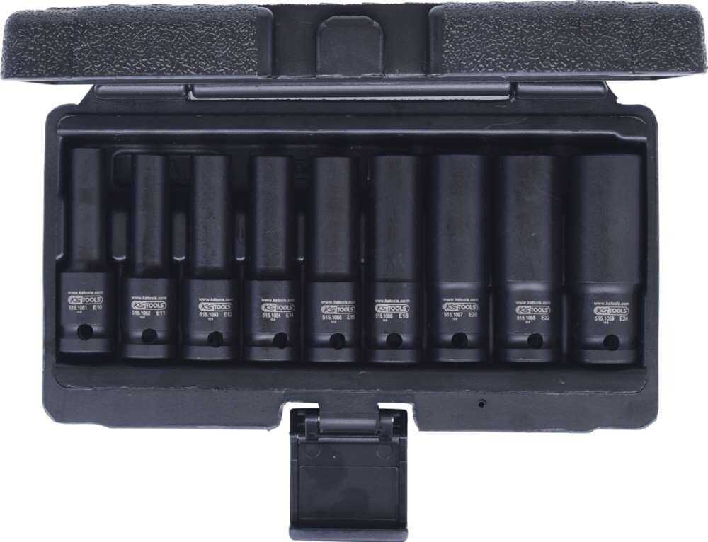 KS Tools 1/2 Zoll Torx E Kraft Stecknuss Satz 9 Teile E10 - E24 Produktbild KS Tools 1/2 Zoll Torx E Kraft Stecknuss Satz 9 Teile E10 - E24 bild 5