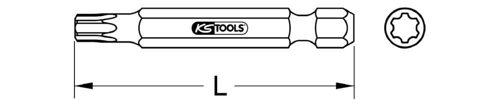 KS Tools 1/4 Zoll Torx PLUS Bit Länge 50mm Profilgröße IP30 Produktbild KS Tools 1/4 Zoll Torx PLUS Bit Länge 50mm Profilgröße IP30 bild 2