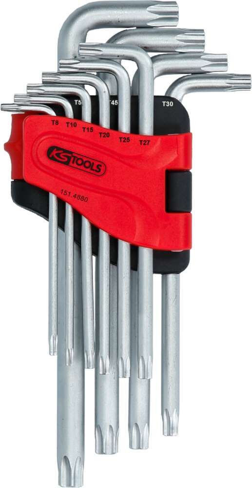 KS Tools Winkelstiftschlüsselsatz Torx lang 10 Teile Produktbild KS Tools Winkelstiftschlüsselsatz Torx lang 10 Teile