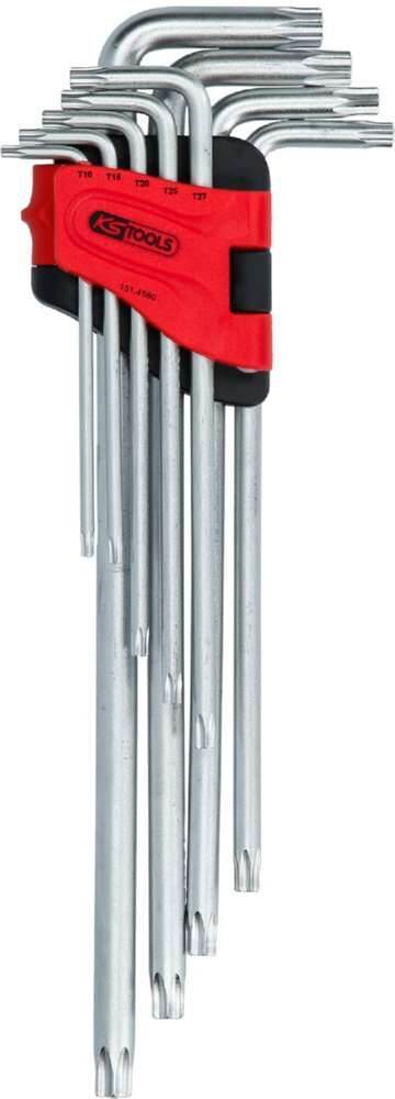 KS Tools Winkelstiftschlüsselsatz Torx mit Bohrung XL 9 Teile Produktbild KS Tools Winkelstiftschlüsselsatz Torx mit Bohrung XL 9 Teile