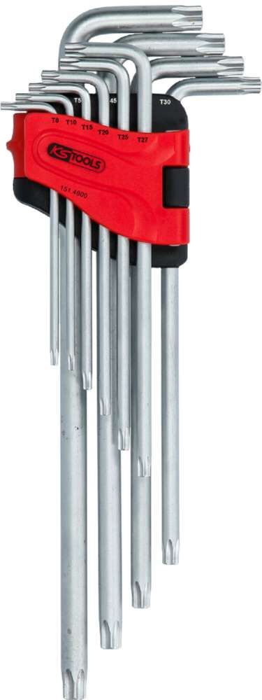 KS Tools Winkelstiftschlüsselsatz Torx mit Bohrung XL 10 Teile Produktbild KS Tools Winkelstiftschlüsselsatz Torx mit Bohrung XL 10 Teile