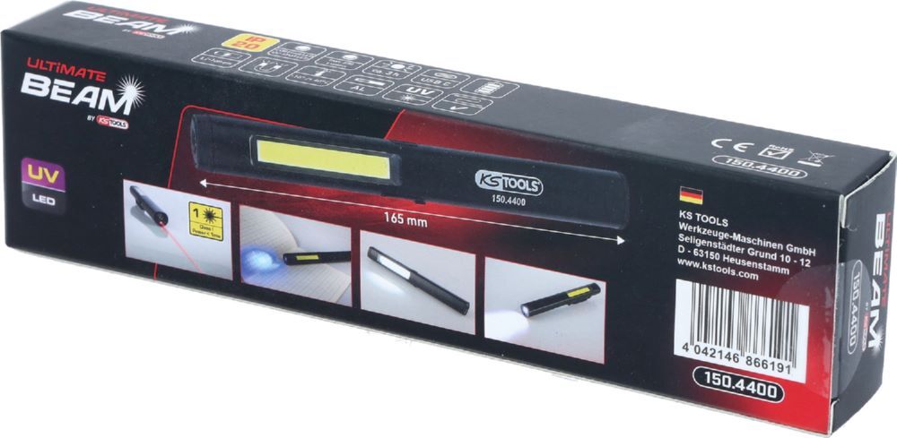 Produktbild UltimateBEAM LED COB Stripe Inspektionslampe 350 Lumen mit UV-Spot LED und Laser bild 6